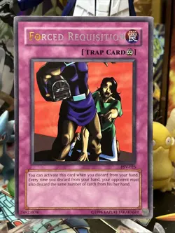 PRINT ERROR Yugioh Forced Requisition PSV-025, Rare, LP Condition, Vintage - Image 1