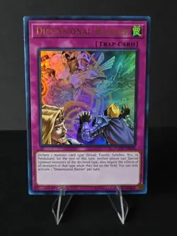 Yugioh Trap Dimensional Barrier - DUDE-EN048 - Ultra Rare - 1st Edition - NM/VLP - Image 1