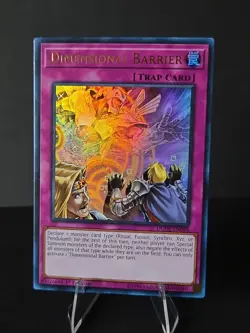 Yugioh Trap Dimensional Barrier - DUDE-EN048 - Ultra Rare - 1st Edition - NM/VLP - Image 2