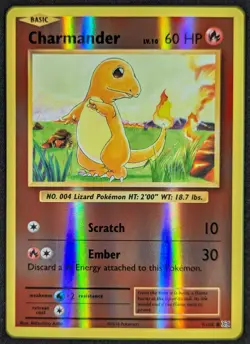 Charmander 2016 XY Evolutions Reverse Holo Pokemon Card 9/108 (NM) - Image 1
