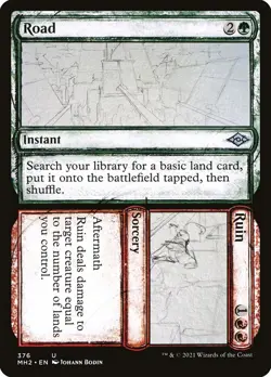 FOIL Road Ruin Modern Horizons 2 Magic MTG Instant Sorcery CARD 1x (376) - Image 1