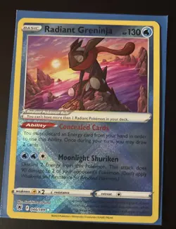 Pokemon TCG Holo Radiant Rare Greninja Card Astral Radiance 046/189 - Image 1