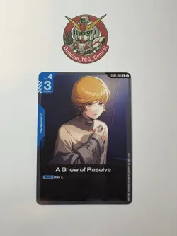 A Show of Resolve - Gundam Card Game #GD01-100 - NM / Mint Uncommon Single - Image 1