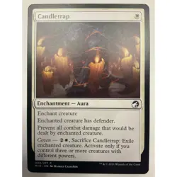 MTG Magic The Gathering Candletrap Enchantment Aura Card 009/277 White Midnight - Image 1