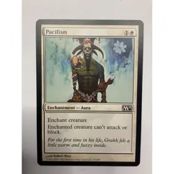 MTG Magic The Gathering Pacifism Enchantment Aura Card M13 Edition White - Image 1