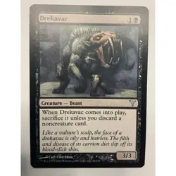 MTG Magic The Gathering Drekavac Creature Beast Card 47/180 Black Dissension - Image 1