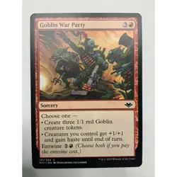 MTG Magic The Gathering Goblin War Party Sorcery Card MH1-131/254 Red Modern Hor - Image 1
