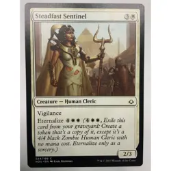 MTG Magic The Gathering Steadfast Sentinel Card White Hour of Devastation 2017 - Image 1