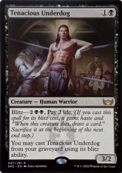 097/281 TENACIOUS UNDERDOG RARE STREETS OF NEW CAPENNA MTG CARD - Image 1