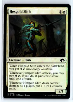 FOIL Hexgold Slith Modern Horizons 3 Common - MTG Magic the Gathering Card - Image 1