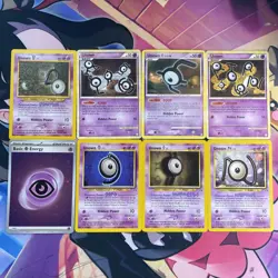 Vintage Pokemon Card Lot: 6 UNOWN card & Energy collection TCG LP - Image 1