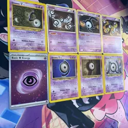 Vintage Pokemon Card Lot: 6 UNOWN card & Energy collection TCG LP - Image 2