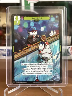 Vibes TCG Be A Lil Evil 2025 National NSCC Promo Pudgy Penguins Mantel Card Foil - Image 1