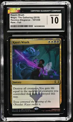 KAYA'S WRATH Ravnica Allegiance Foil Rare CGC 10 Gem Mint MTG [Nostalgium] - Image 1