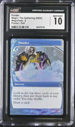 PONDER Promotional MagicCon Foil Rare CGC 10 Gem Mint MTG [Nostalgium] - Image 1