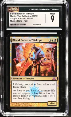 BLOOD BARON OF VIZKOPA Dragon's Maze Foil Mythic CGC 9 MTG [Nostalgium] - Image 1