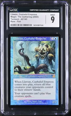 LLAWAN, CEPHALID EMPRESS Torment Foil Rare CGC 9 MTG [Nostalgium] - Image 1