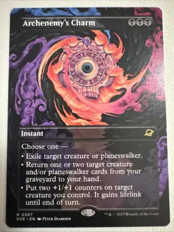 Archenemy's Charm Borderless (NM Non-Foil) EOE-0307 Rare MTG - Image 1