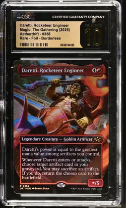 DARETTI, ROCKETEER ENGINEER Aetherdrift Borderless Foil Rare CGC 10 MTG - Image 1