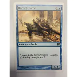MTG Magic The Gathering Horned Turtle 9th Edition 81/350 Blue - Image 1