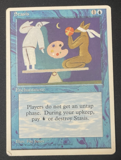 Stasis 4th Edition 1995 - Played - Vintage MTG Magic The Gathering - Image 1