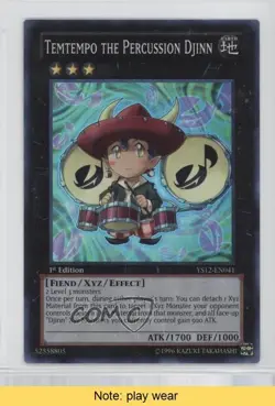 Temtempo the Percussion Djinn 1st Ed. YuGiOh Starter Deck 12: XYZ Symphony e6j - Image 1