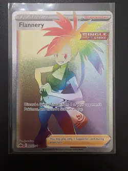 Pokemon Flannery Chilling Reign 215/198 Secret Rare Full Art Rainbow Holo TCG - Image 1
