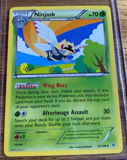 Pokemon Ninjask 10/108 Roaring Skies Non Holo Uncommon - Image 1