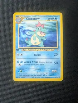 Croconaw 32/111 Neo Genesis 1st Edition Excellent Condition Pokemon TCG 2000 - Image 1