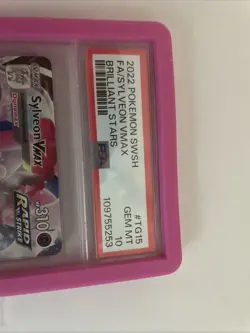 Pokemon Sylveon Vmax Brilliant Stars TG15/TG30 PSA 10 GEM Mint + Pink Guard - Image 4