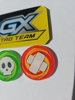 Pokemon TCG Official Acrylic Coin Markers GX Tag Team Damage Burn Poison Counter - Image 3