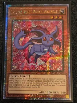 Yugioh Crystal Beast Ruby Carbuncle - MP24-EN020 - Quarter Century Rare - NM - Image 1