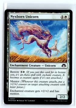FOIL Nyxborn Unicorn Modern Horizons 3 Common - MTG Magic the Gathering Card - Image 1