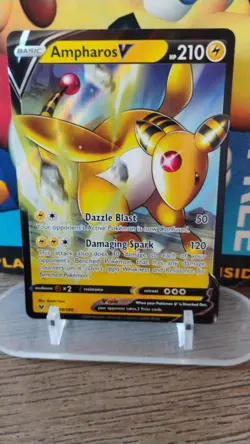 AMPHAROS V Vidid Voltage Series POKEMON Full-Art Holo 2020 Trading Card 049/185 - Image 1