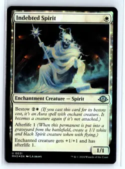 FOIL Indebted Spirit Modern Horizons 3 - MTG Magic the Gathering Card - Image 1