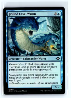 FOIL Frilled CaveWurm Lost Caverns of Ixalan - MTG Magic the Gathering Card - Image 1