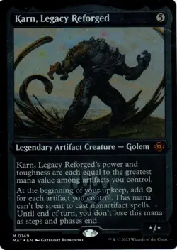 MTG: MoM: Aftermath: Foil Etched Karn, Legacy Reforged: Lightly Played Condition - Image 1
