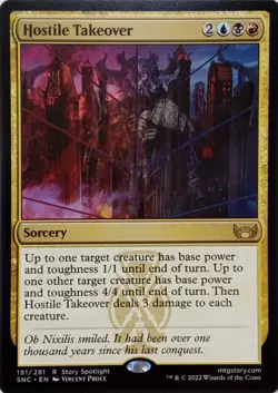 191/281 HOSTILE TAKEOVER RARE STREETS OF NEW CAPENNA MTG CARD - Image 1