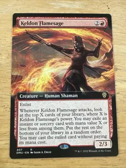 Keldon Flamesage Extended Art x1 1x Dominaria United NM MTG - Image 1