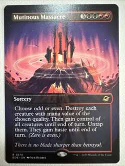 Mutinous Massacre Borderless (NM Foil) EOE-0314 Rare MTG - Image 1