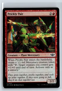 FOIL Prickly Pair Outlaws of Thunder Junction - MTG Magic the Gathering Card - Image 1