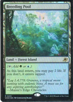 MTG: Edge of Eternities: Foil Breeding Pool: Lightly Played Condition - Image 1