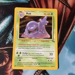 MUK 13/62 POKEMON FOSSIL SET HOLO RARE NM - Image 2