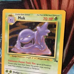 MUK 13/62 POKEMON FOSSIL SET HOLO RARE NM - Image 3