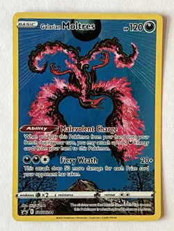 Galarian Moltres Full Art Holo SWSH284 Pokemon Crown Zenith Black Star Promo - Image 1