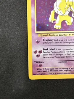 Pokemon TCG English LP/MP Hypno 8/62 Fossil Holo Rare Vintage WOTC - Image 2