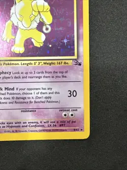 Pokemon TCG English LP/MP Hypno 8/62 Fossil Holo Rare Vintage WOTC - Image 3