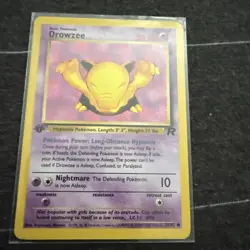 Drowzee 54/82 Team Rocket 1st Edition Pokemon TCG 1999 LP - Image 1