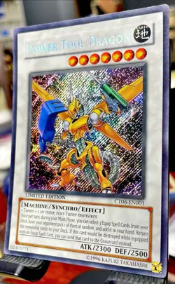 MINT ⭐🔥 Power Tool Dragon CT06-EN001 Limited Edition Secret Rare Yugioh Card - Image 3