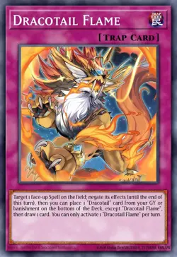 Yugioh! - Dracotail Flame - JUSH-EN011 - Super Rare - 1'st Ed. - NM/M - Image 1